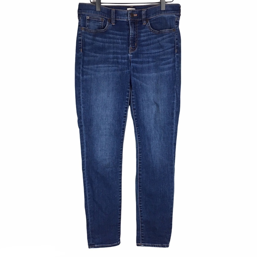 J CREW Factory Jeans Skinny Stretch Mid Rise Medium Wash Denim Slim Size 27/28